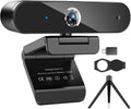 4K Webcam with Microphone and Tripod - Crisp 4K Autofocus Video
