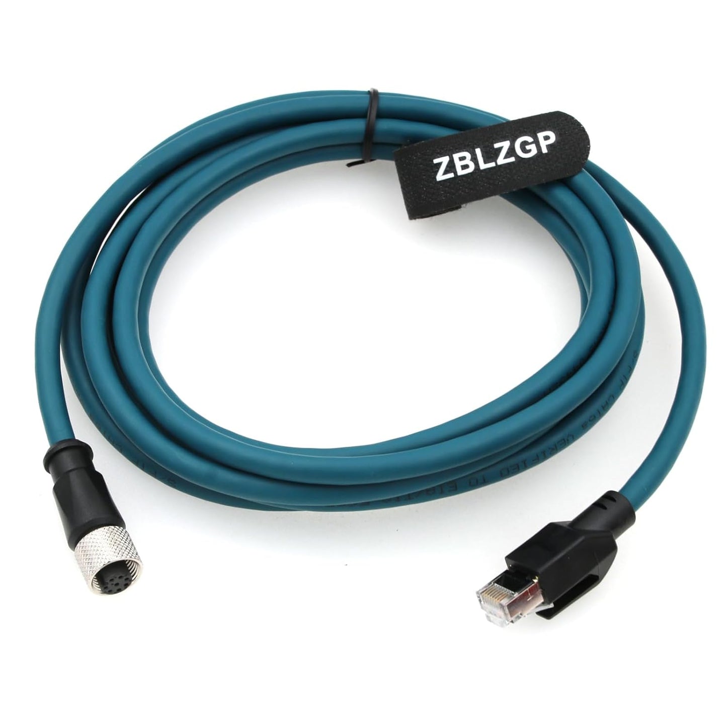 Ethernet Cable Cat 7e M12 A-Coded Female to RJ45 for Networks
