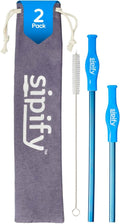 Flow-Limiting Dysphagia Straw for Safe Drinking - Reusable 2 Pack