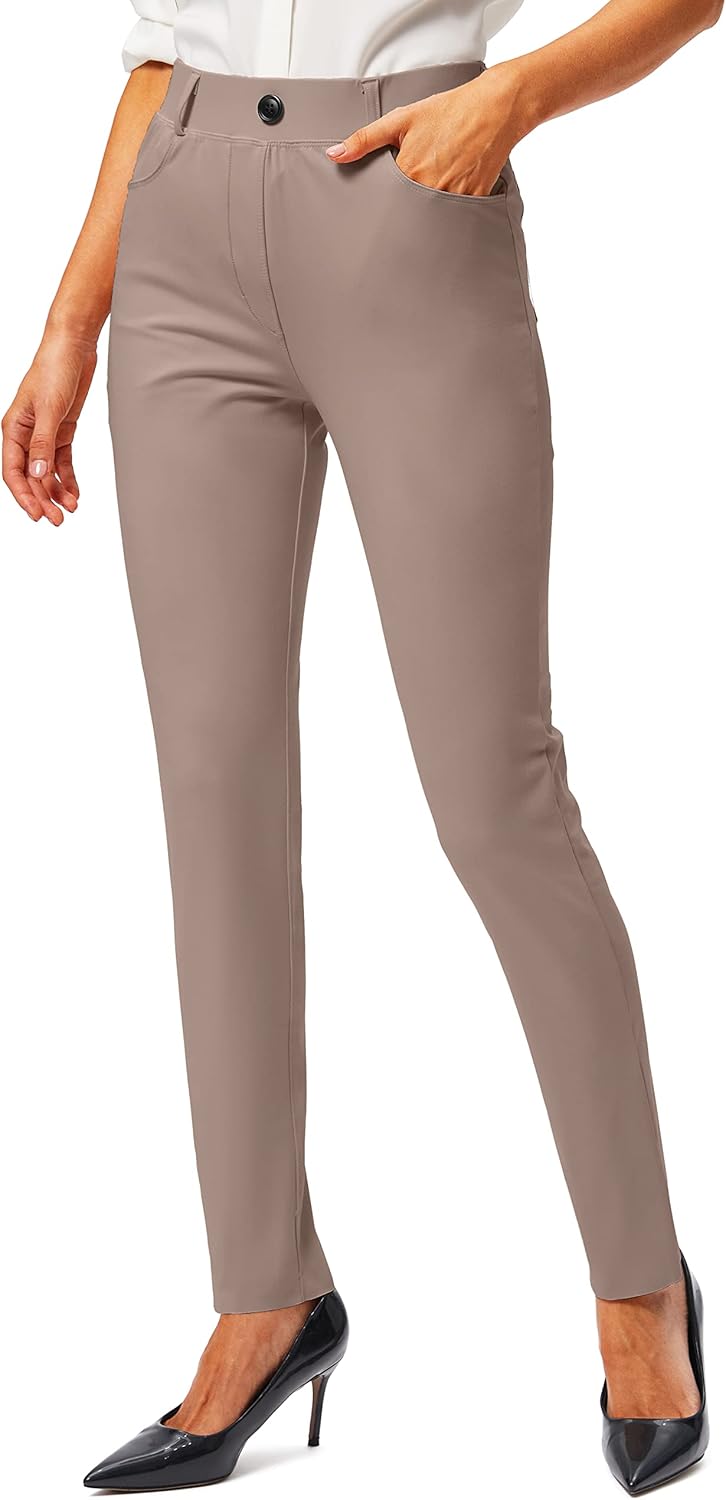 Rammus Womens Yoga Dress Pants with Pockets for Office Wear