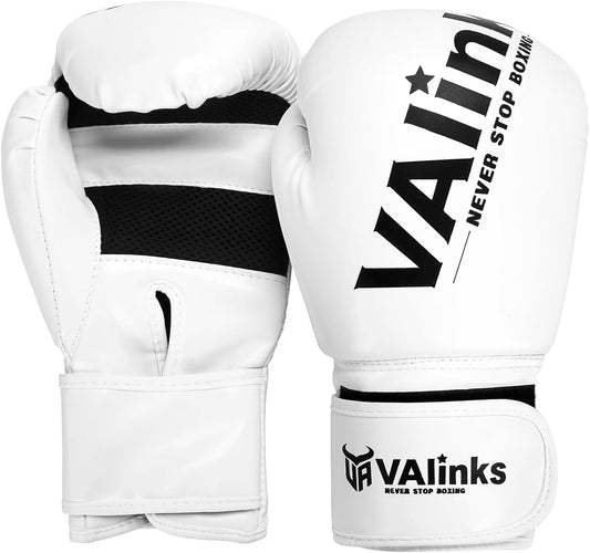 10 OZ White Boxing Gloves - Kickstart Your Training!