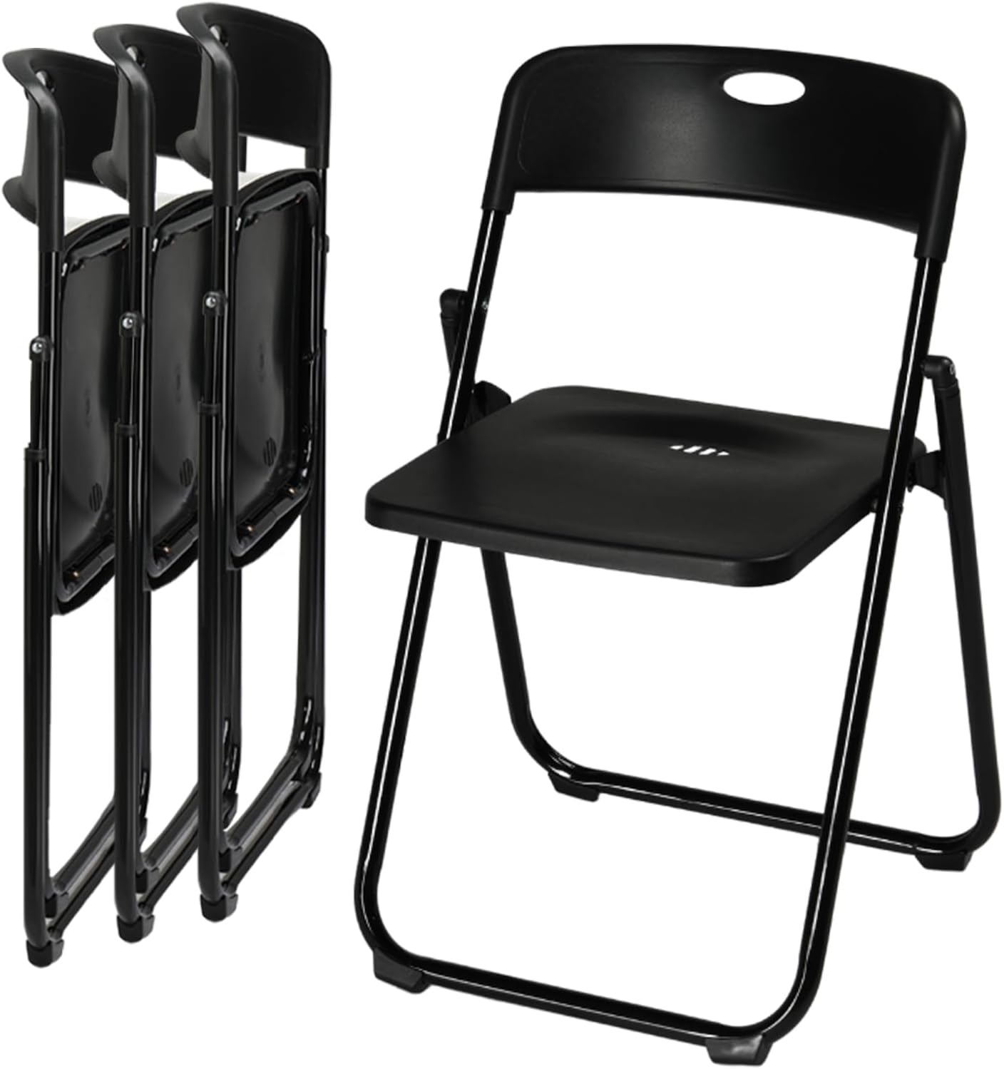 Folding Chair Set of 4, Lightweight & Sturdy for Events