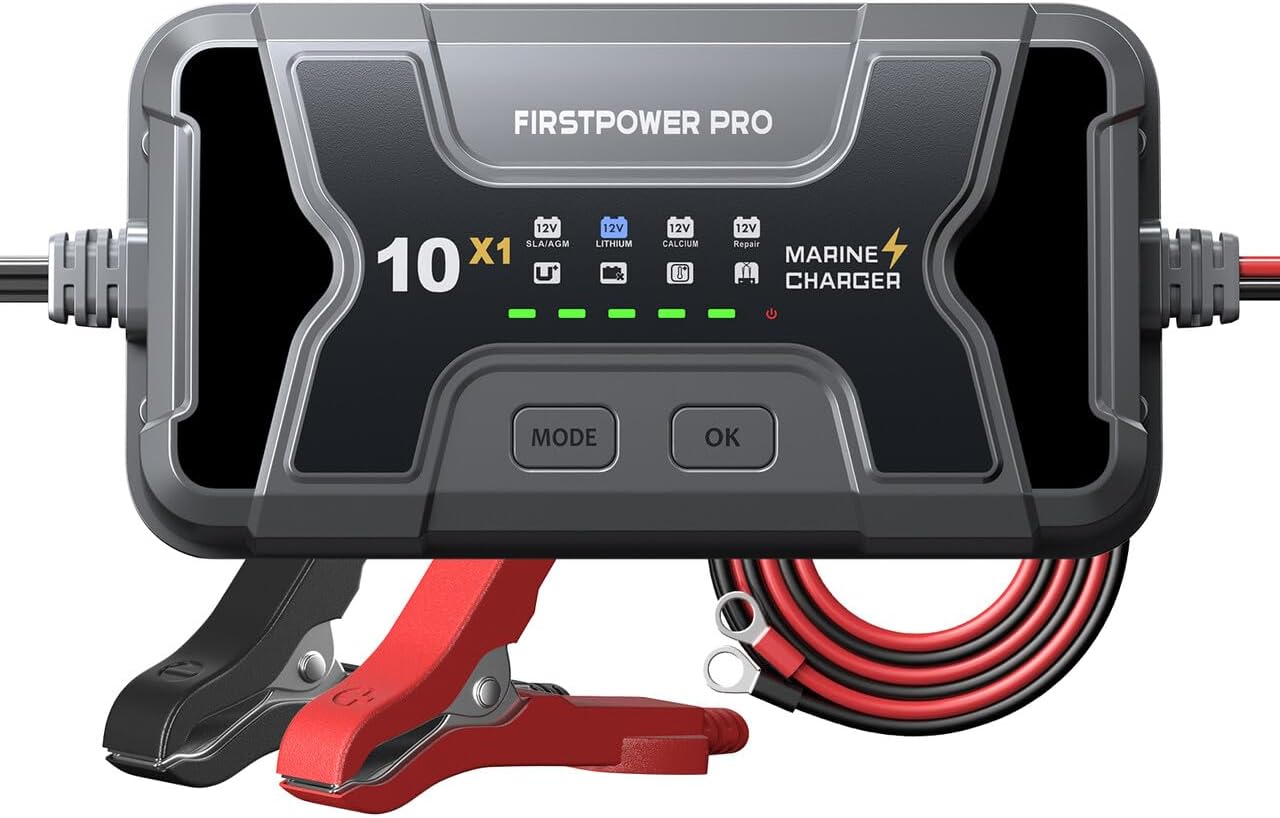 Marine Battery Charger 10X1: 10A Onboard Waterproof Charger