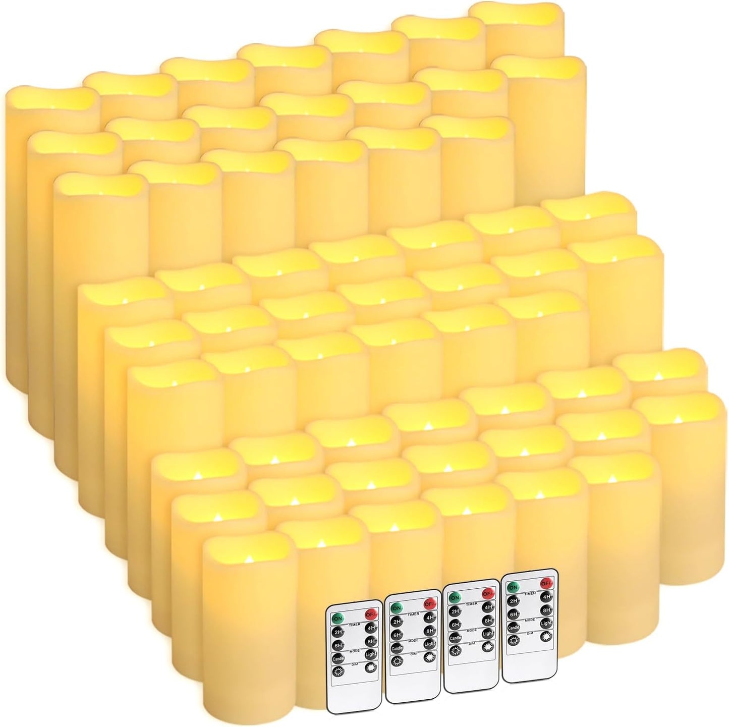 60-Pack LED Flameless Candles with Remote Control for Events