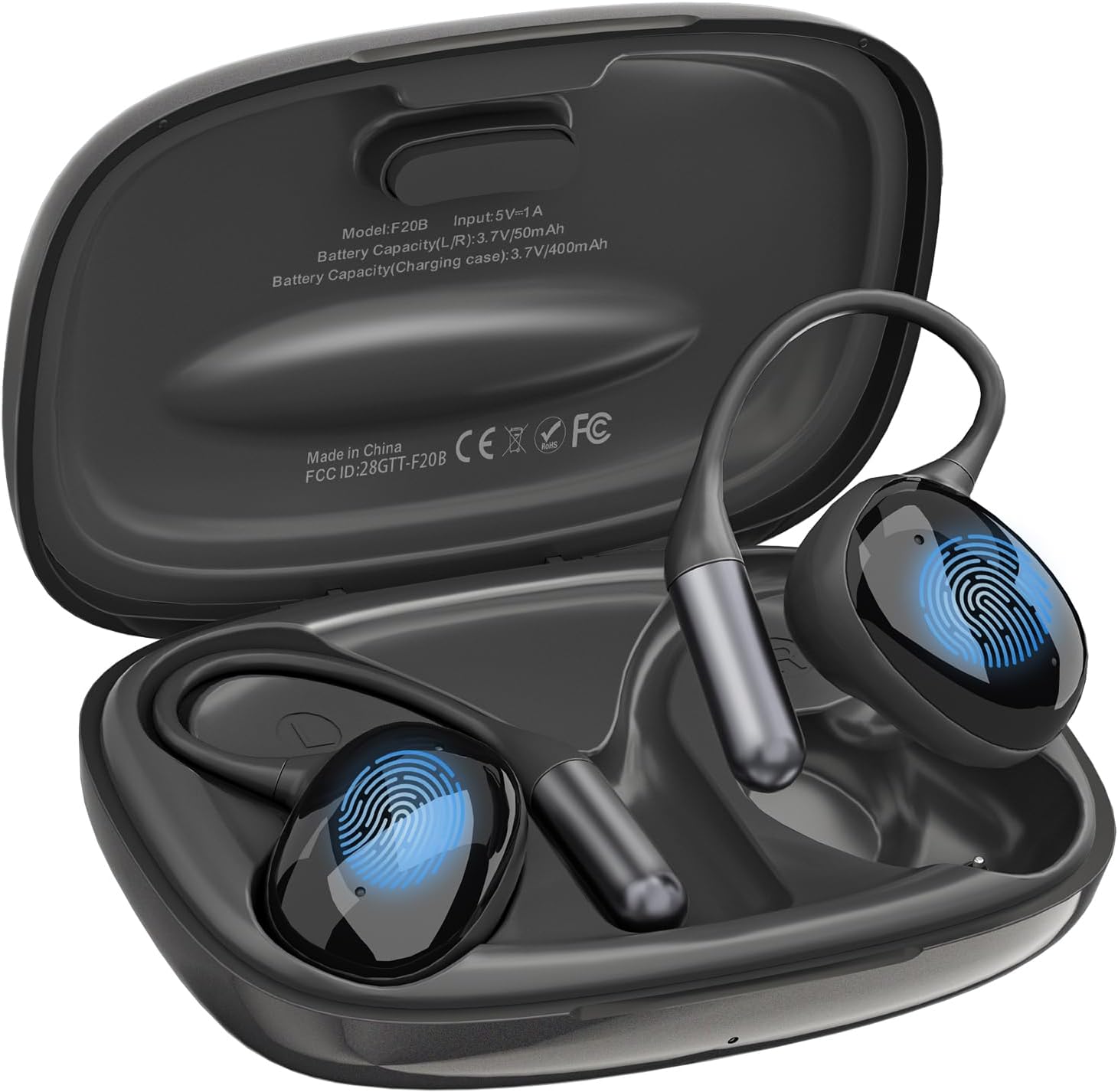 Zoklze Open-Ear Wireless Earbuds: ANC, Spatial Stereo, Waterproof, 36H Playtime