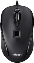 Adesso iMouse F1 Wired USB Mouse with Fingerprint Reader - Secure 1200