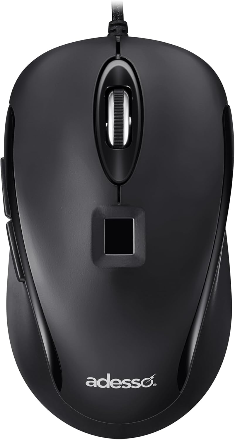 Adesso iMouse F1 Wired USB Mouse with Fingerprint Reader