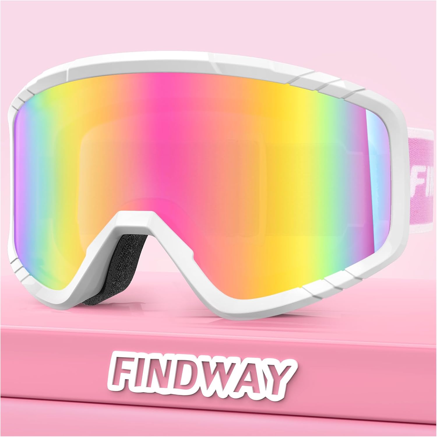 Anti-Fog Ski Goggles for All - findway OTG [Upgraded]