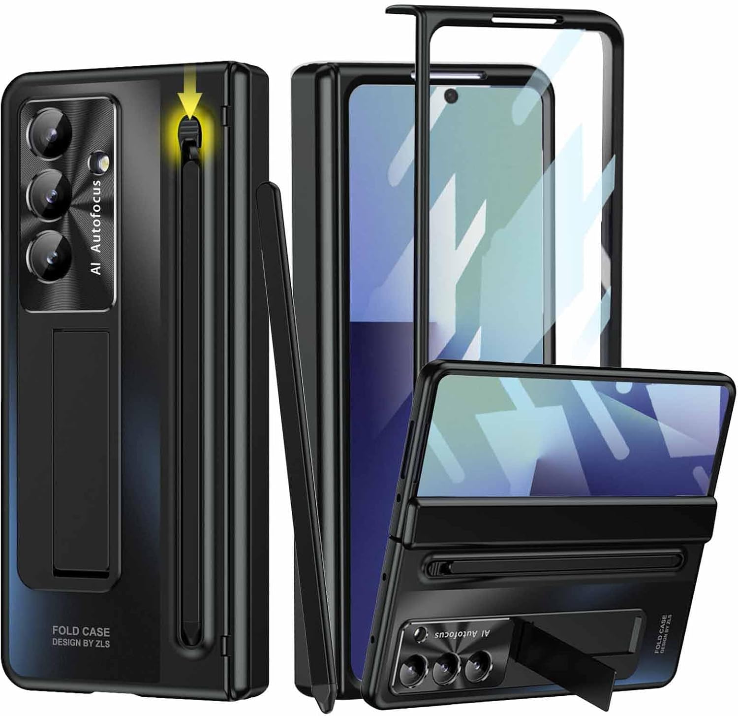 Samsung Galaxy Z Fold 7 Case with S Pen Holder & Kickstand
