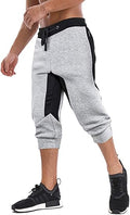 MAGNIVIT Men's 3/4 Jogger Capri Pants Below Knee - Quick Dry Comfort