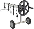 VINGLI 18 ft Aluminum Solar Pool Cover Reel Set - Easy Roll and Rust
