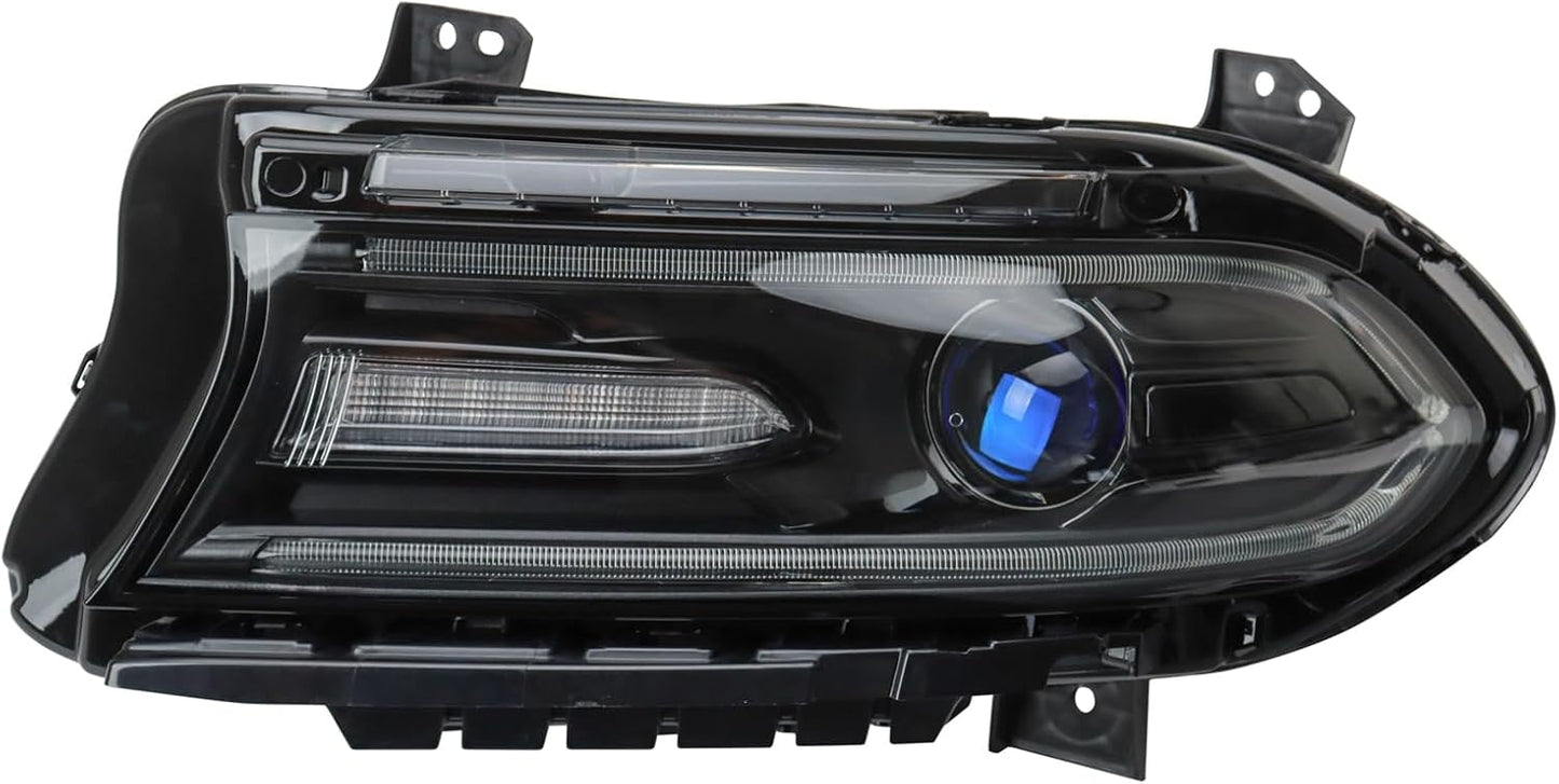 TRQ Driver Side Headlight Assembly for 2015-2016 Dodge Charger