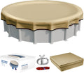 18ft-28ft Round Winter Pool Cover for Above Ground Pools - Windproof