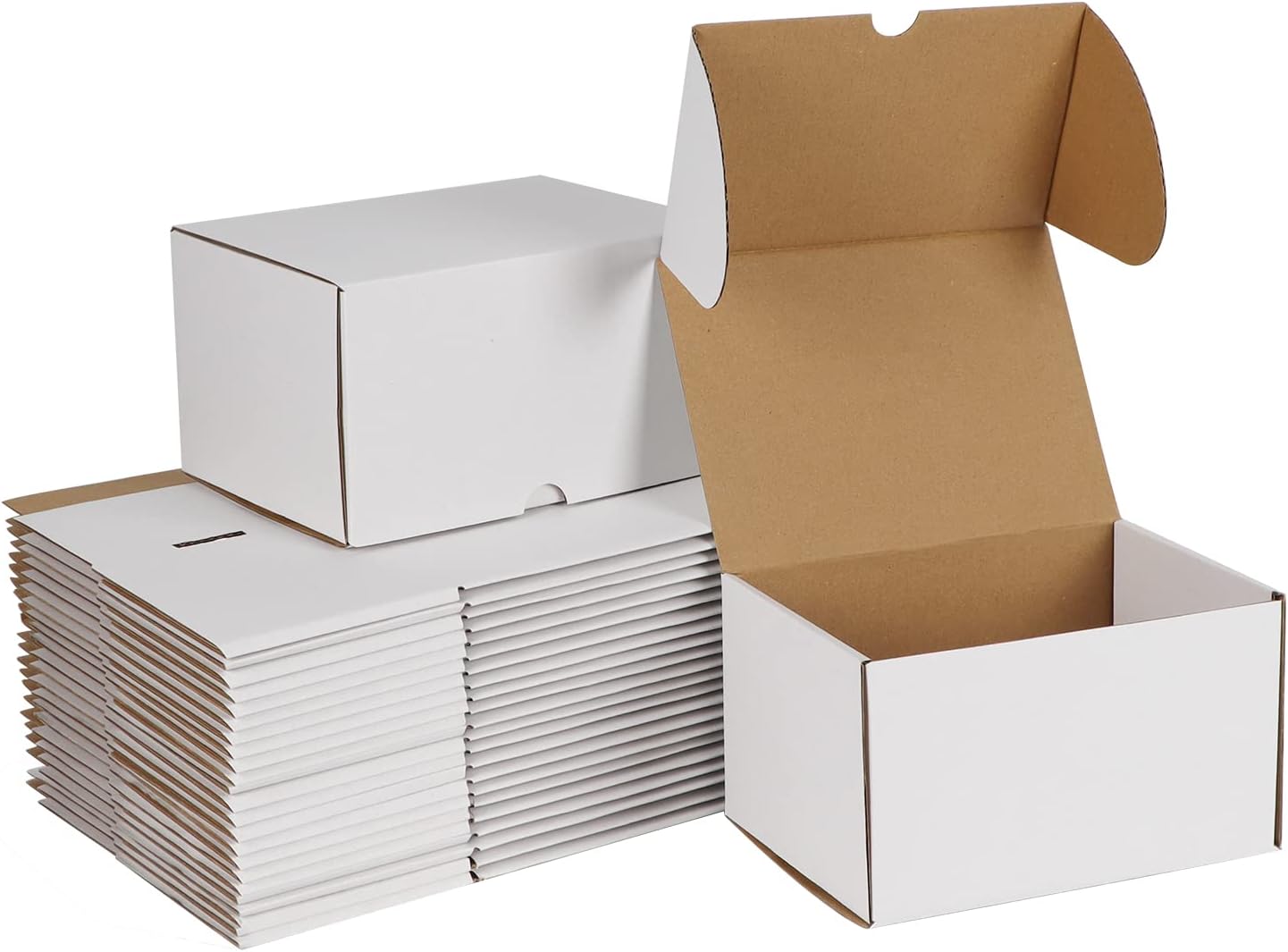 ZBEIVAN 7x5x4 Shipping Boxes Set of 50 for Small Business Use