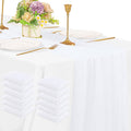12 Pack 10ft Pearl Table Runner 30x120 in White Tulle - Wedding Decor
