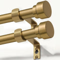 Warm Gold Curtain Rods 2 Pack 16 to 120 in Adjustable - Heavy Duty