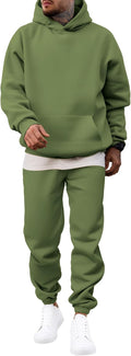 JMIERR Men's 2 Piece Tracksuit Hoodie & Joggers - Warm, Soft Set