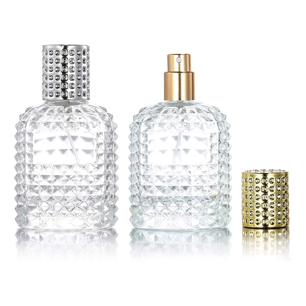2 Pack Luxury Glass Mist Spray Bottles