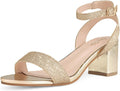 DREAM PAIRS Open Toe Ankle Strap Low Block Chunky Heels (Style 2N6H)