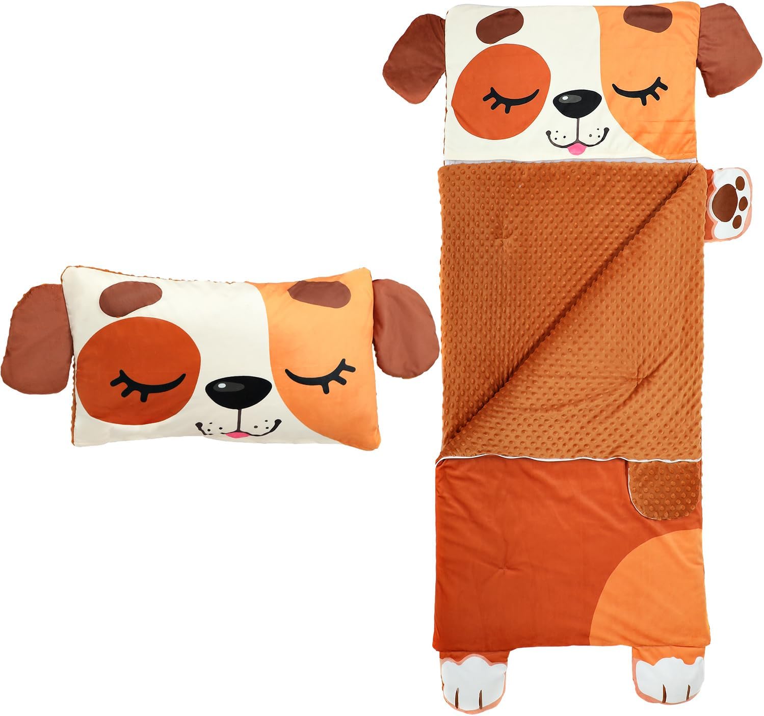 Wizland Sleeping Bag for Kids - Cozy Flannel Nap Mat for Travel