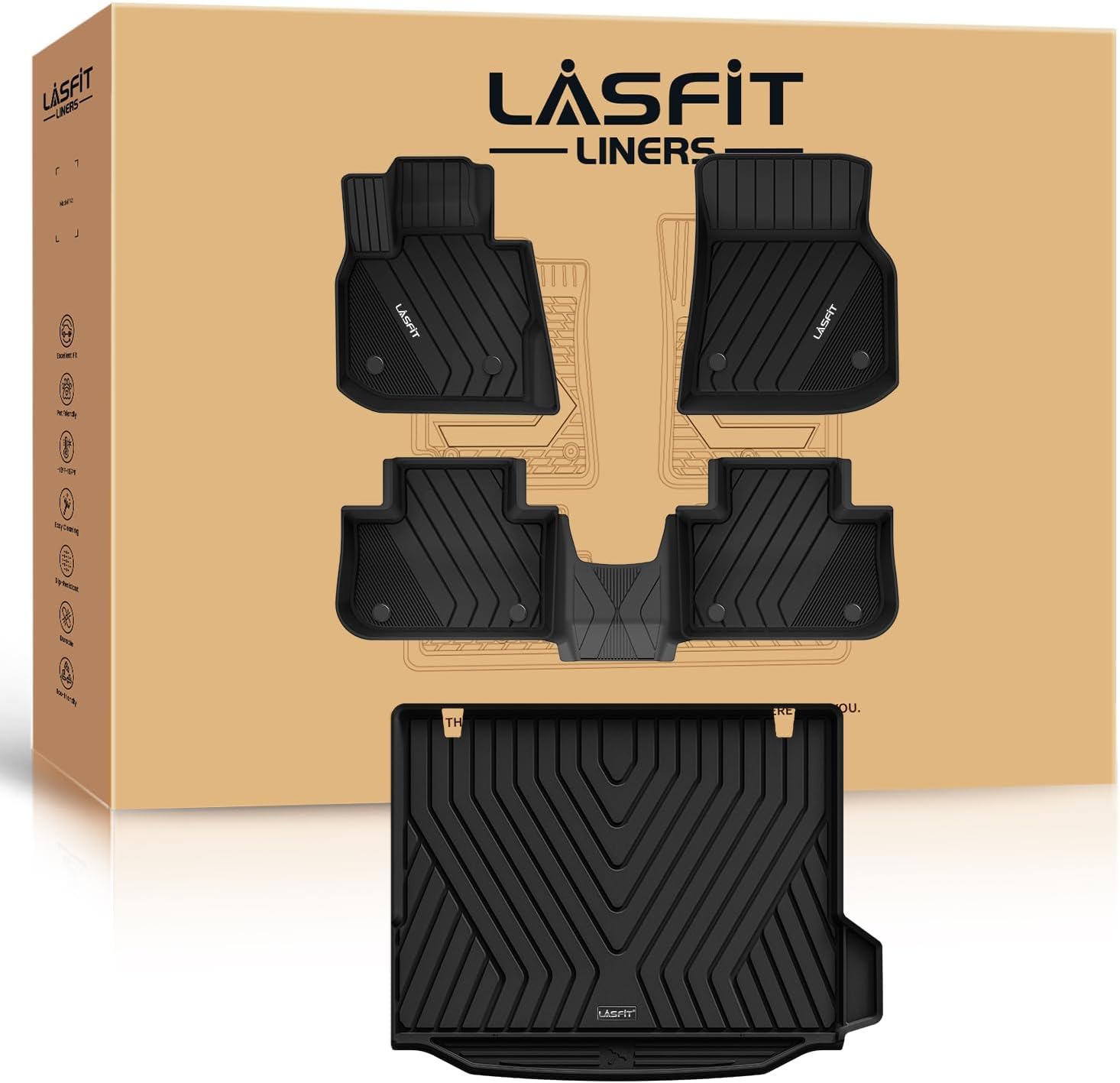 Custom Fit TPE All Weather Floor Mats for 2018-2024 BMW X3