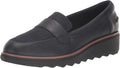 Clarks Womens Neiley Pearl Wedge Loafer - Comfortable All-Day Wear