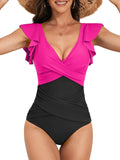 One Piece Swimsuit Ruffle Slimming Tummy Control - Flattering Fit you