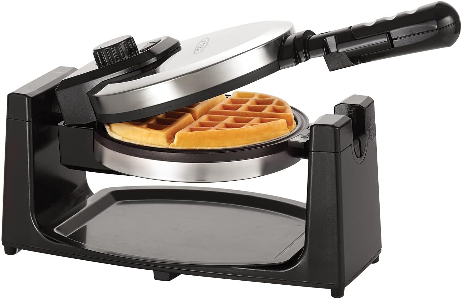 BELLA Stainless Steel Waffle Maker: Rotating Plates for Perfectly Crispy Waffles