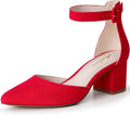 Ankis Closed Toe Heels for Women - 2.25 in Low Block Chunky Heels