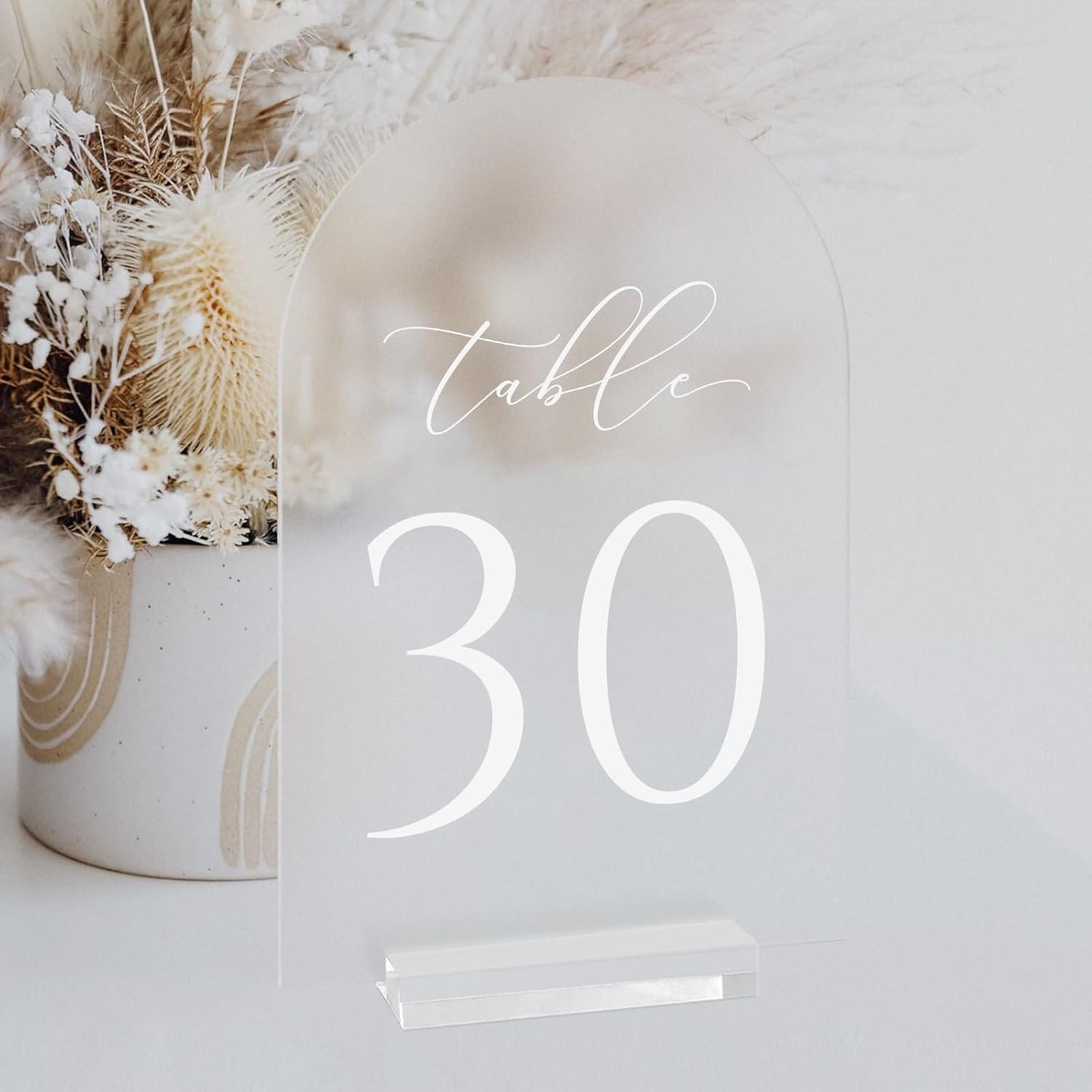 Frosted Arch Table Numbers for Wedding Events, 5x7 Inch Set
