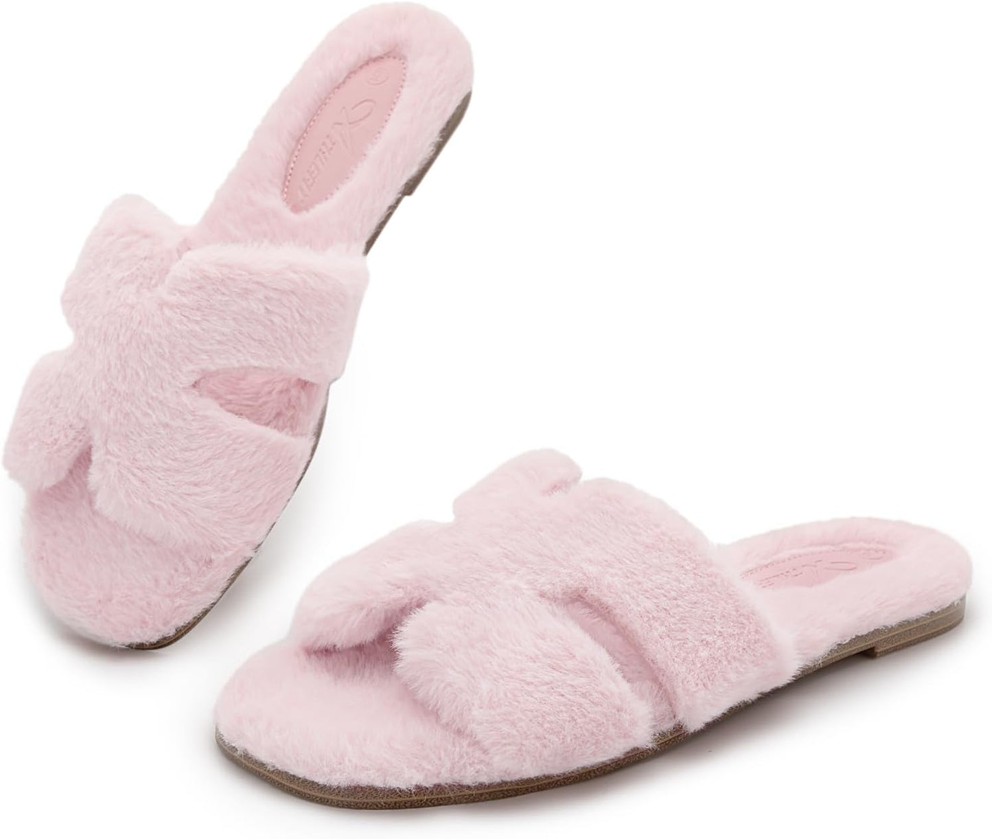 Athlefit Women's Fuzzy Slippers for Comfy Indoor Relaxation