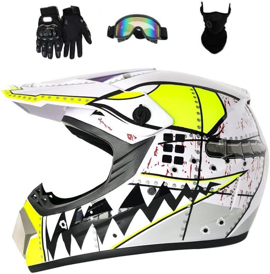 Senhill Youth Motocross Helmet Set - DOT Approved Safety Gear