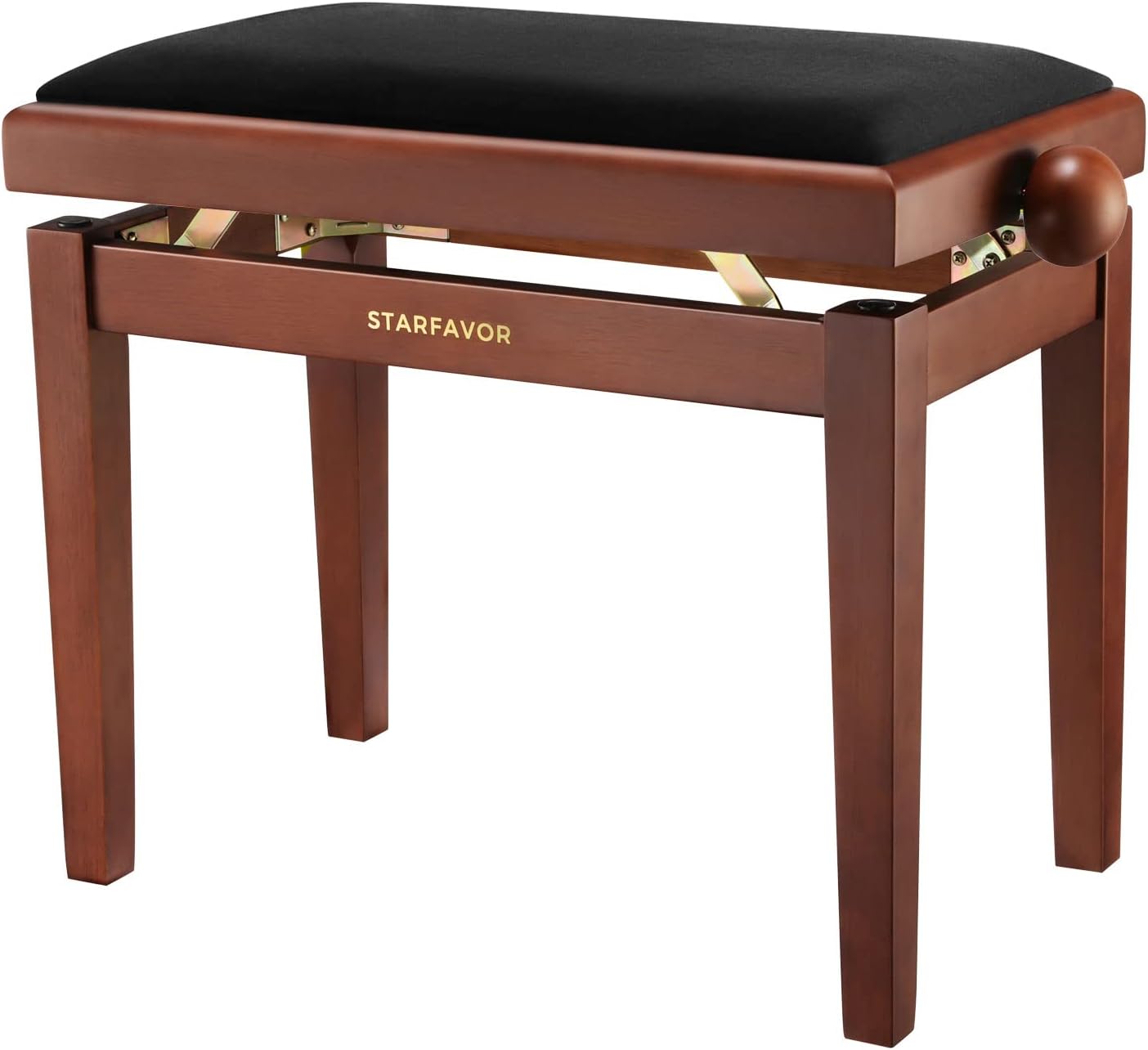 Starfavor Piano Bench Adjustable Wooden Stool for Comfort