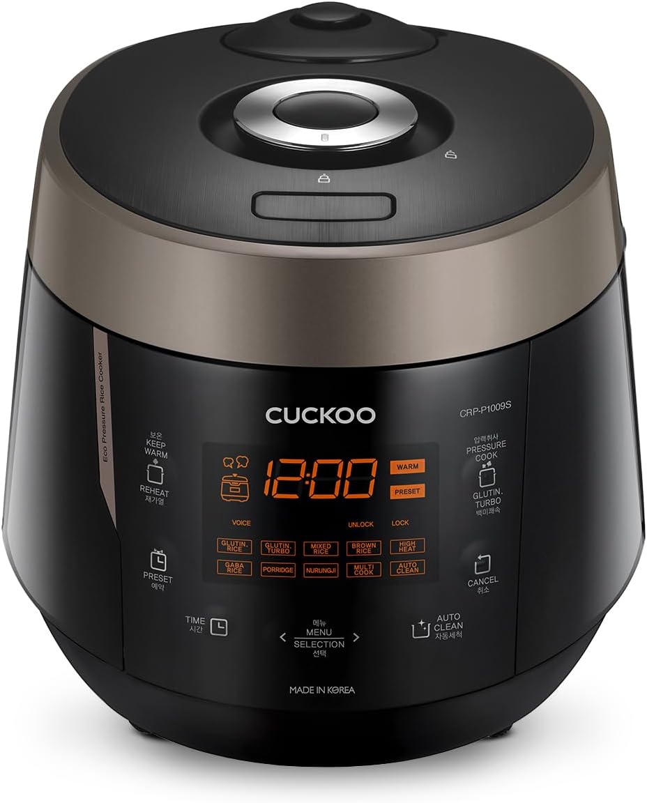 CUCKOO High Pressure Rice Cooker with 10-Cup Capacity and More