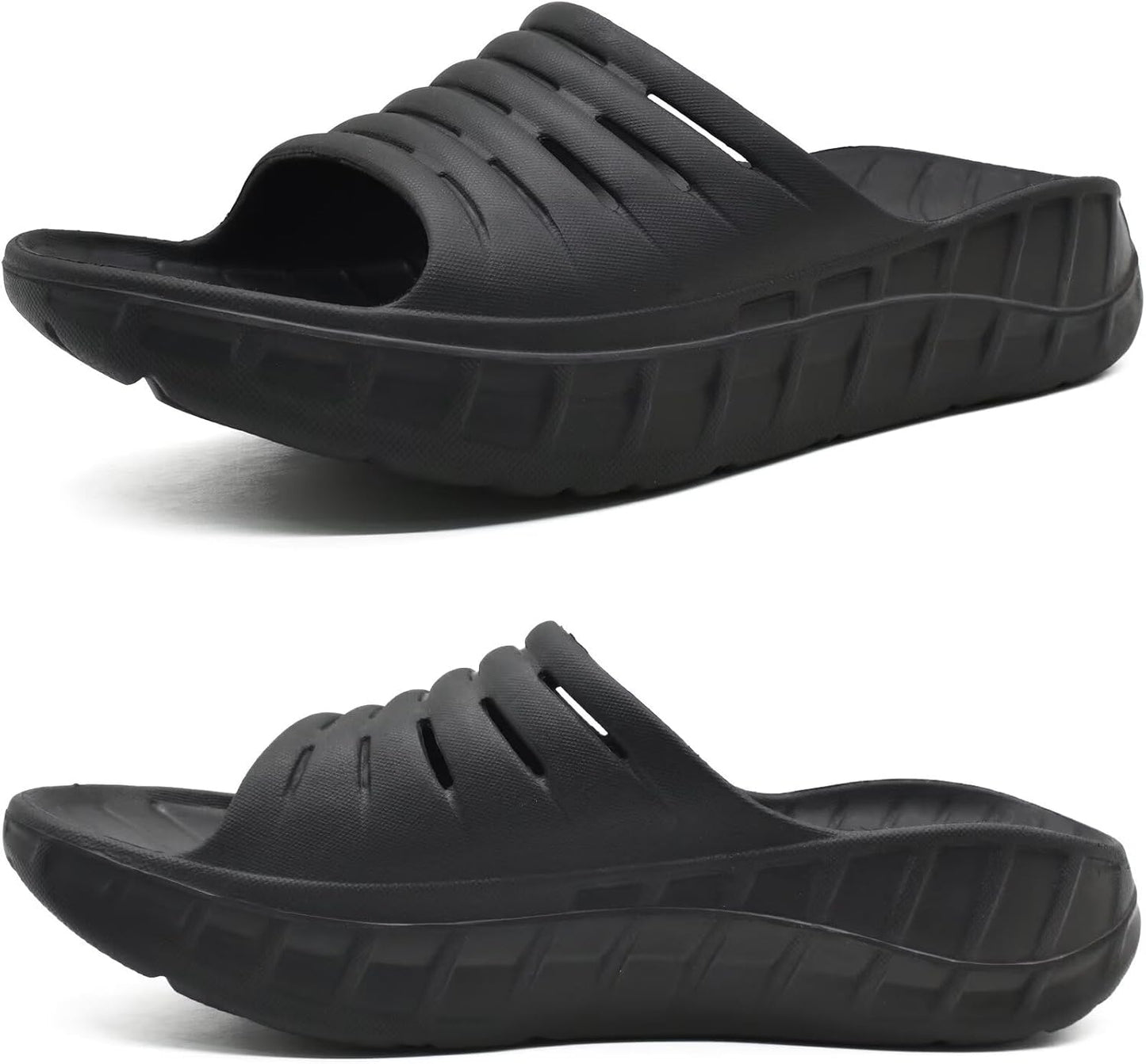 KuaiLu Mens Recovery Sandals with Arch Support for Comfort