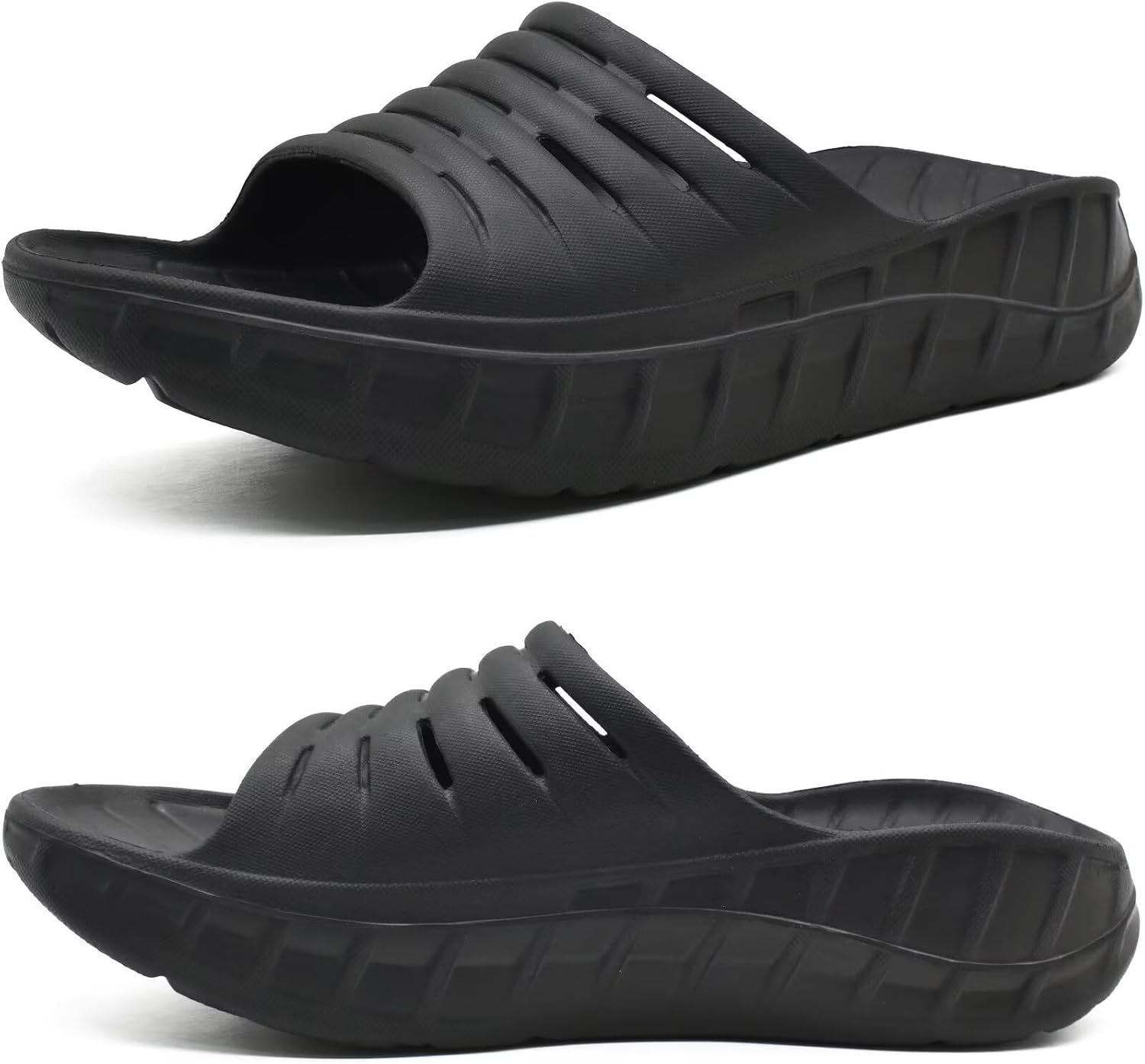 KuaiLu Mens Recovery Sandals with Arch Support for Comfort