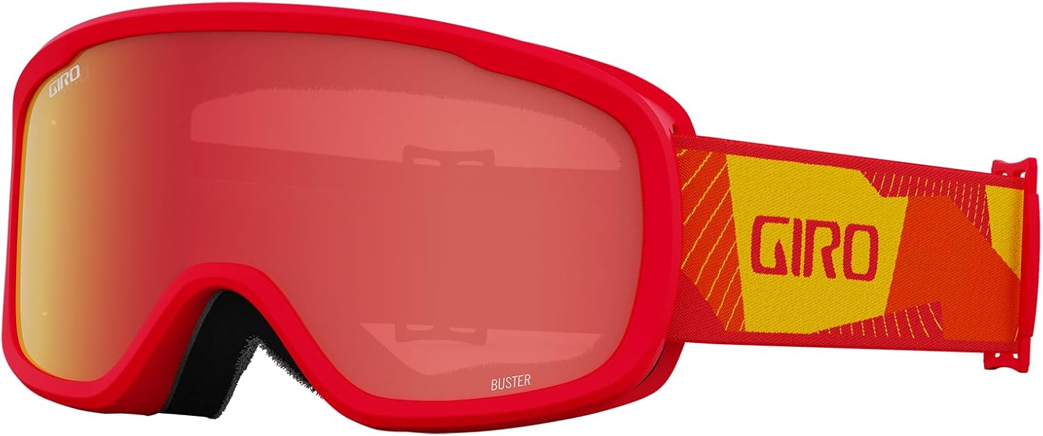 Giro Youth Ski Goggles - Red Geo Camo Strap - Enhanced Visibility