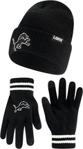 Ultra Game NFL Unisex Super Soft Marled Winter Beanie and Touch Gloves
