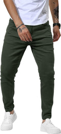 Woenzaia Men's Slim Fit Dress Pants Tapered Chinos - Comfortable Fit