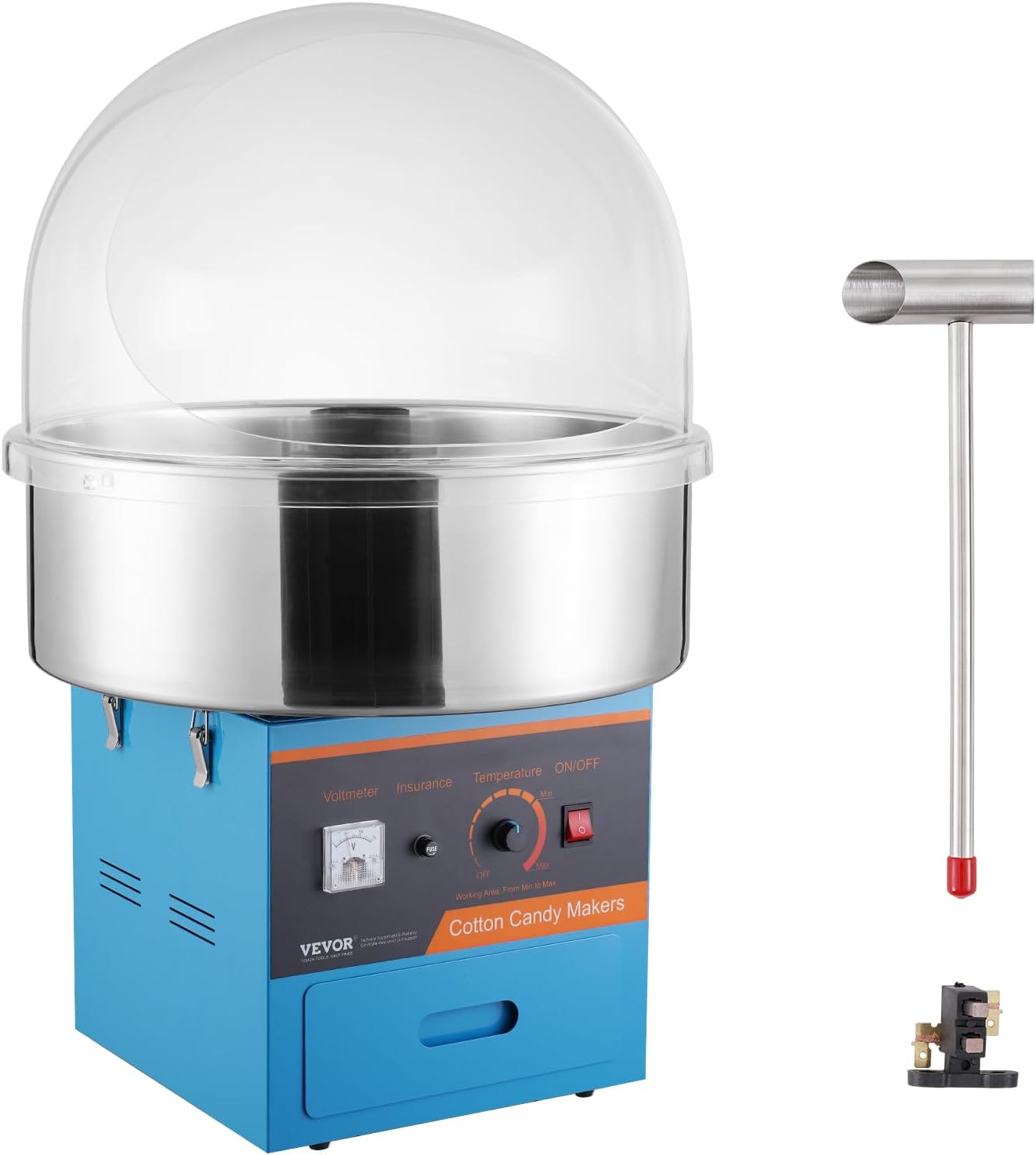 VEVOR Electric Cotton Candy Machine for Home and Parties