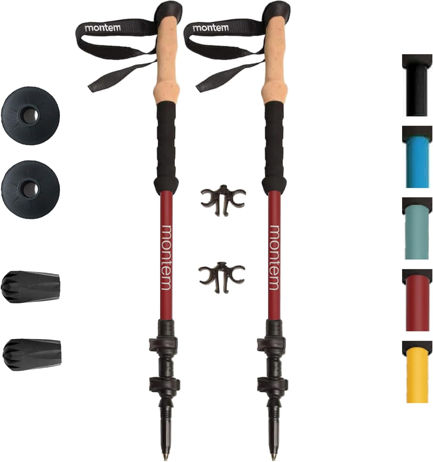 Montem Carbon Fiber Trekking Poles - Ultra Light & Durable