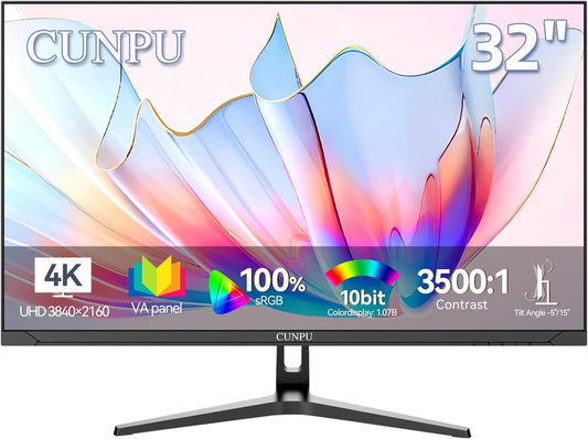 32 Inch 4K UHD Computer Monitor for Gaming and Work