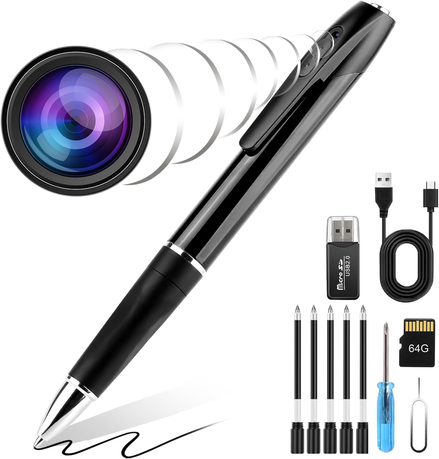 1080P Mini Pen Camera for Home Security and Surveillance Use