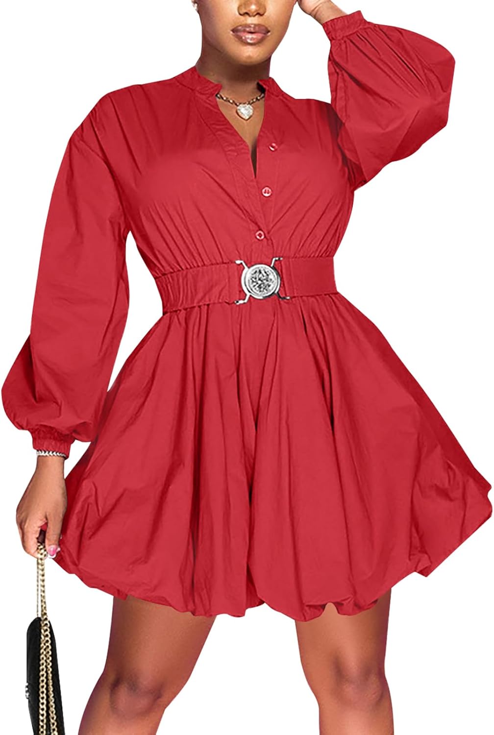 Uni Clau Womens Button Down Shirt Dress for Casual Elegance