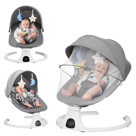 Portable Baby Swing with Bluetooth Speaker - LEQIUSO