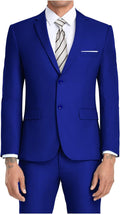 JPF Men's 2 Piece Slim Fit Suit Set with Tie - Modern Slim Cut 3
