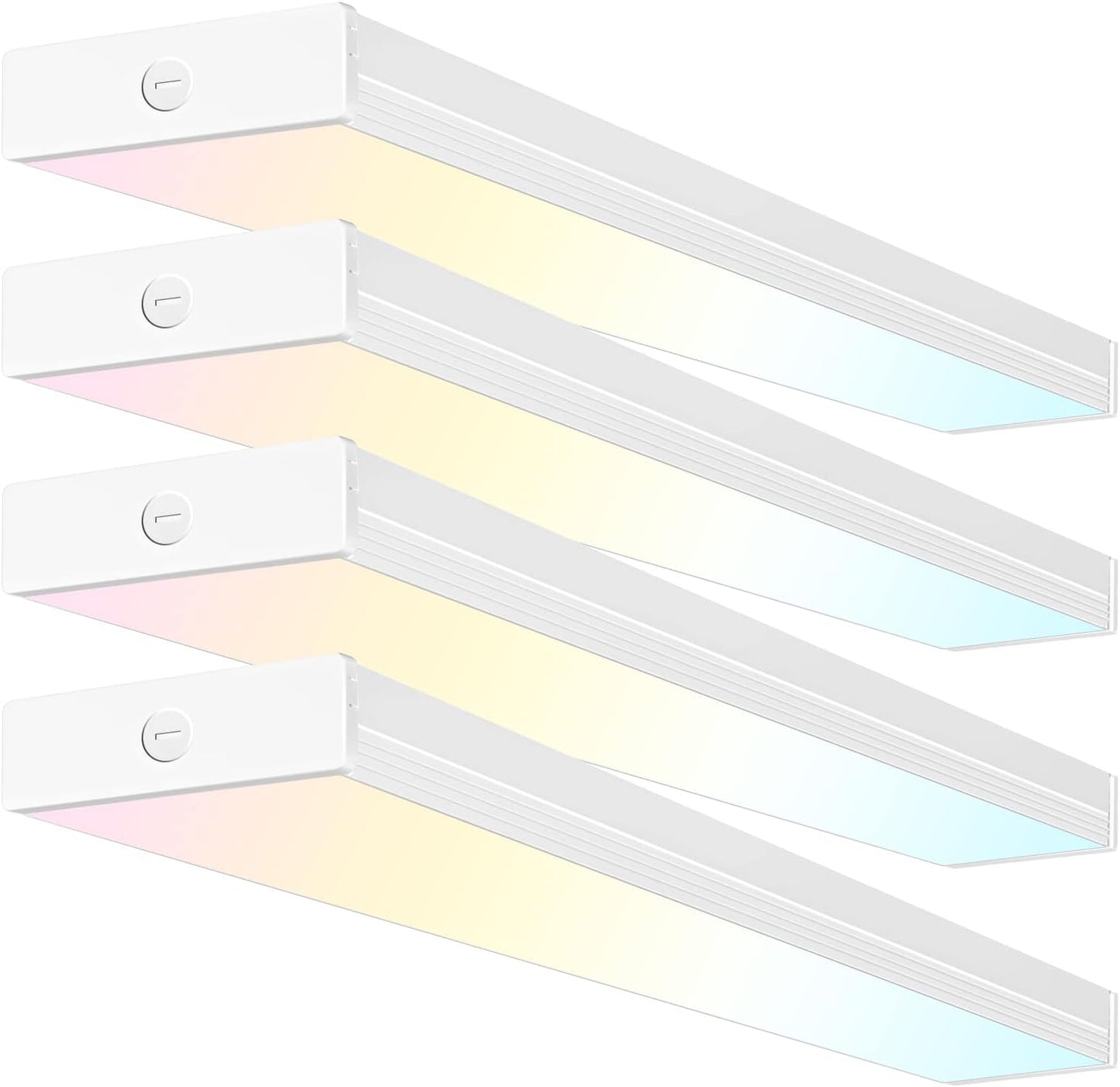 4 Pack 4FT LED Wraparound Light with Selectable Wattages
