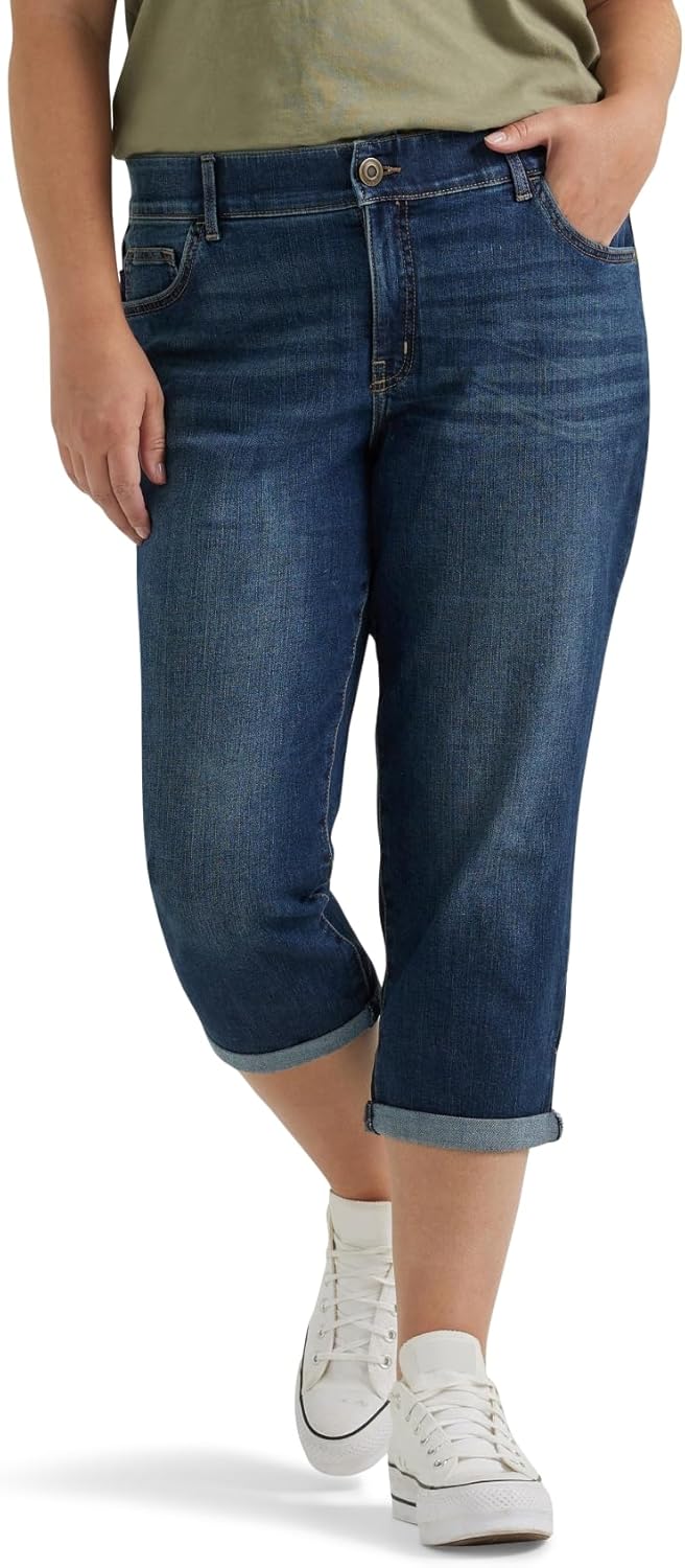 Lee Women's Plus Size Flex Motion Capri Jean for Comfort and Style