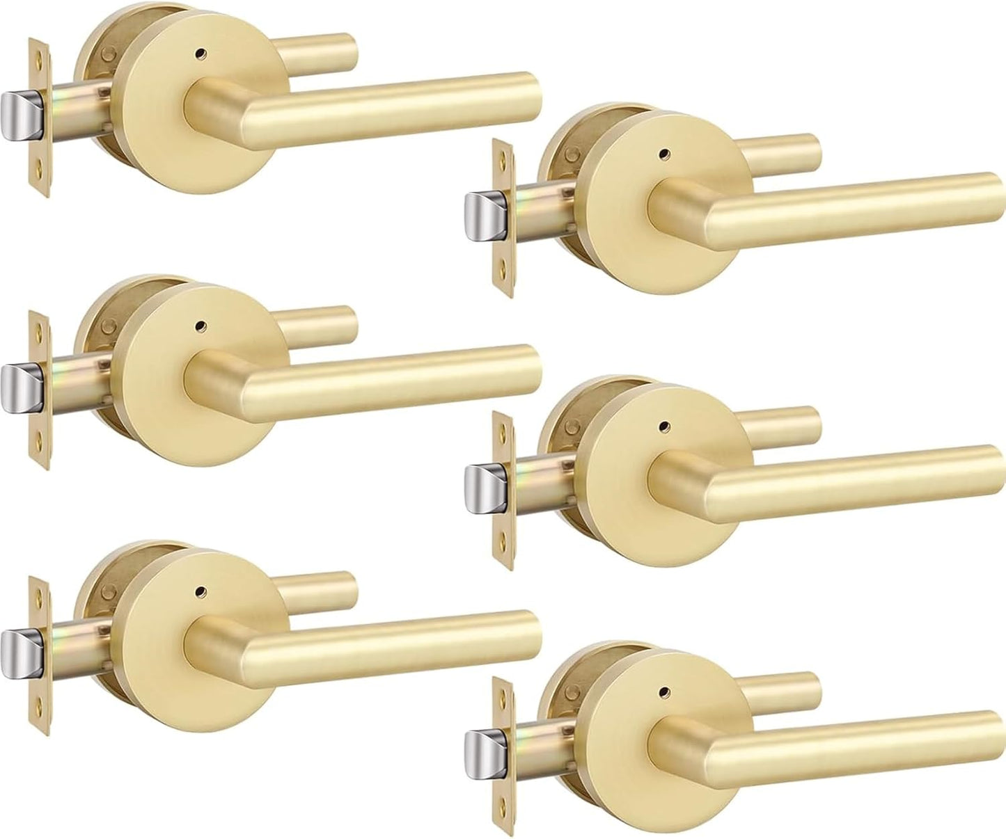 Goldenwarm Gold Door Handles for Privacy in Bedroom and Bathroom