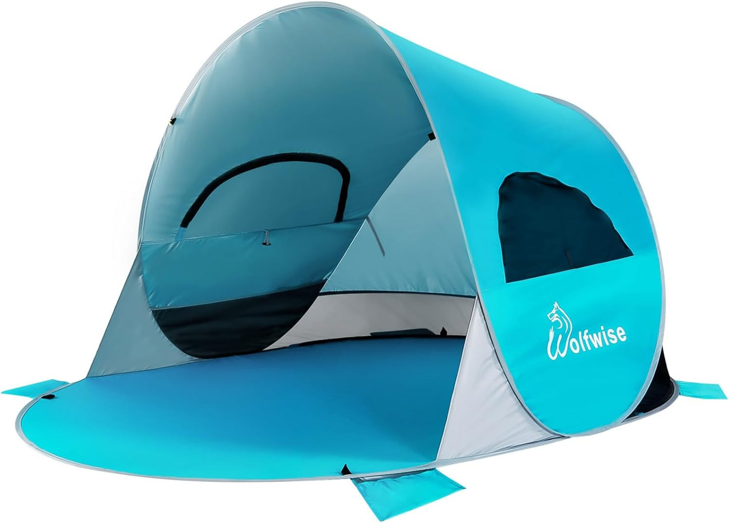 WolfWise UPF 50+ Easy Pop Up Beach Tent for 3 People